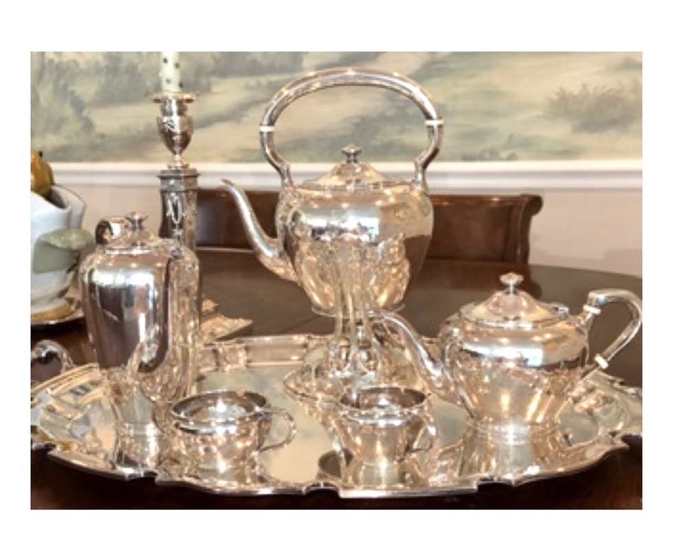 Antique silver tea and coffee service